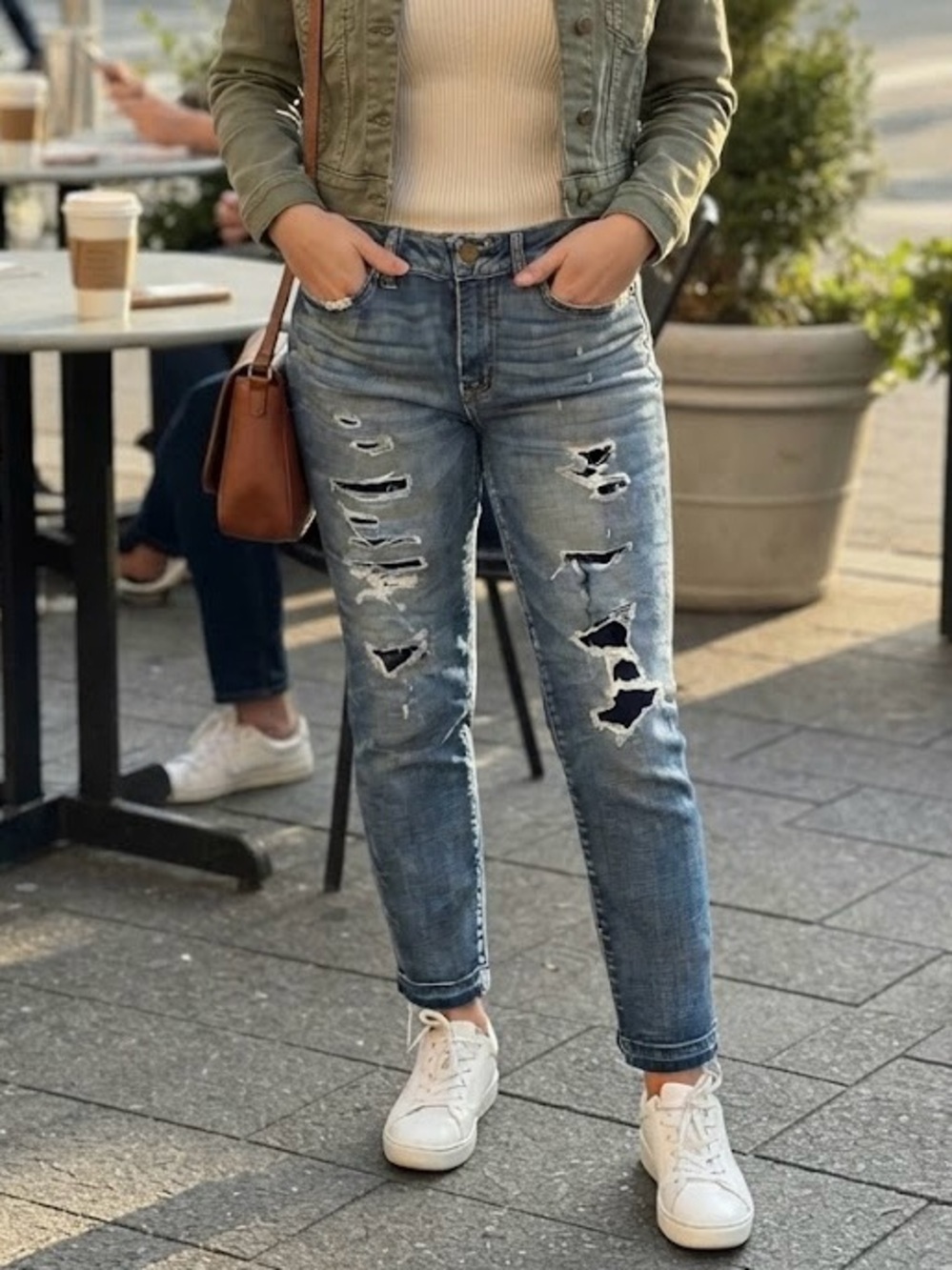American Eagle Outfitters Super Stretch Distressed Jeans Slimming 8